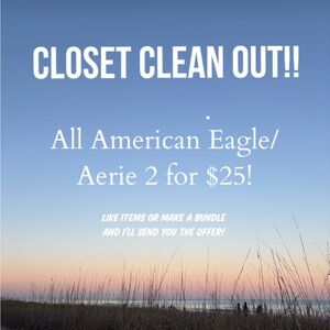 CLOSET CLEAN OUT ALL AMERICAN EAGLE/AERIE 2 for $25